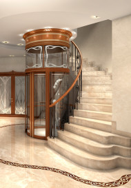 marble stair case