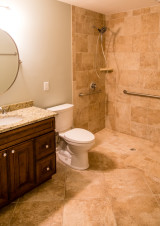 Tile Bathroom with Handicapped Shower