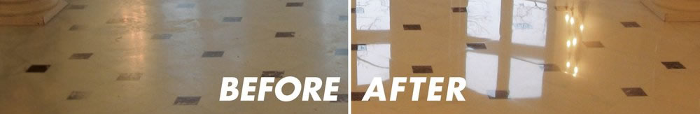 marble floor before and after