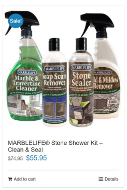 stone shower cleaning kits