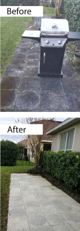 concrete cleaner before and after tall